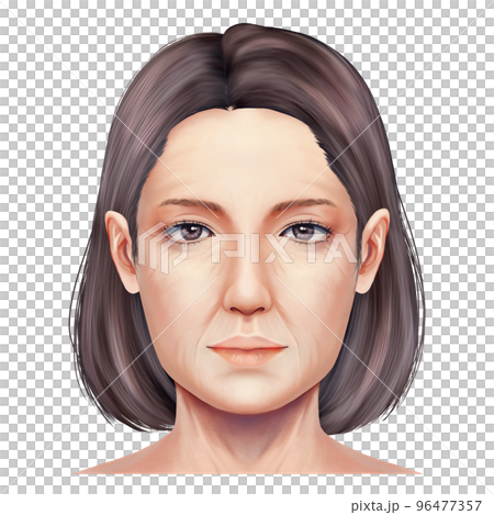 真正的中年婦女正面圖光柵素材 96477357