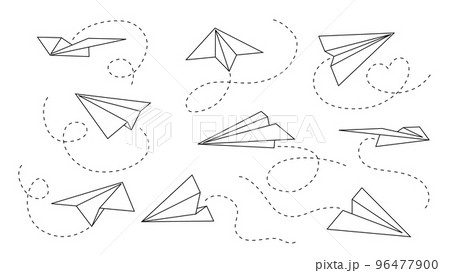 Paper Airplanes Travel Routes Paper Airplanes Travel Routes 96477900