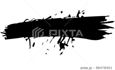 Brush strokes black silhouette in grunge style. Irregular shapes and rough edges. Design element for t-shirt or website. 96478401