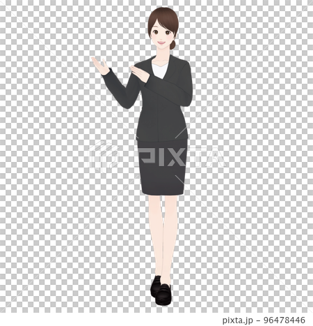 Suit / OL / office worker / guide / receptionist / teacher / lecturer / woman illustration material Suit / OL / office worker / guide / receptionist / teacher / lecturer / woman illustration material 96478446