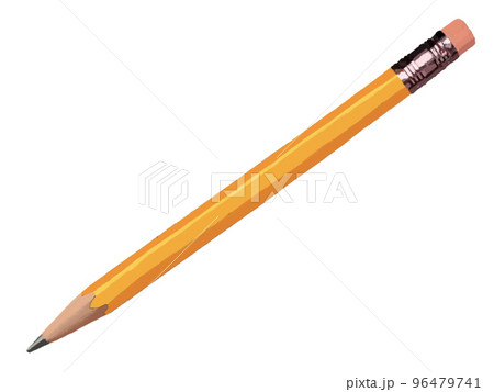 鉛筆（消しゴム付き）のイラスト素材 [96479741] - PIXTA