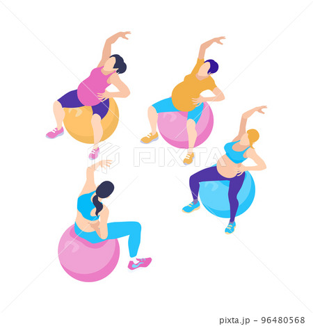 Isometric Ball Aerobics Composition 96480568