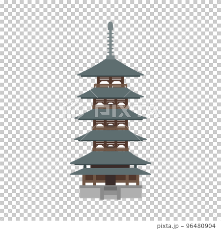 Horyuji's five-storied pagoda Simple 96480904