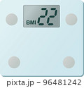 デジタル体重計BMI22表示のベクターイラスト 96481242