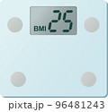 デジタル体重計BMI20表示のベクターイラスト 96481243