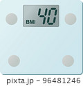 デジタル体重計BMI40表示のベクターイラスト 96481246