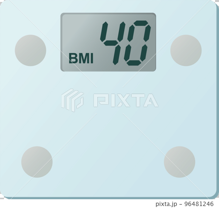 數字體重秤 BMI40 顯示的矢量插圖 96481246