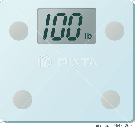 矢量圖的數字體重秤 100lb 顯示 96481260