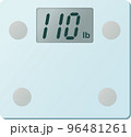 デジタル体重計110lb表示のベクターイラスト 96481261