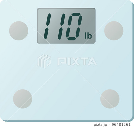 デジタル体重計110lb表示のベクターイラスト デジタル体重計110lb表示のベクターイラスト 96481261