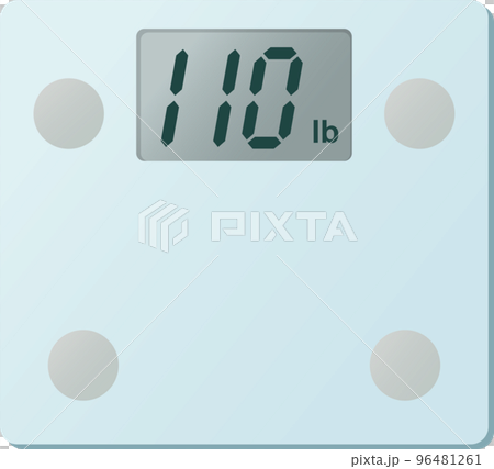 デジタル体重計110lb表示のベクターイラスト デジタル体重計110lb表示のベクターイラスト 96481261
