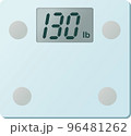 デジタル体重計130lb表示のベクターイラスト 96481262