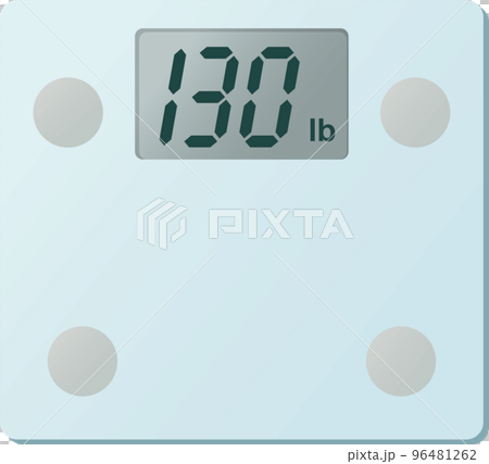 デジタル体重計130lb表示のベクターイラスト 96481262