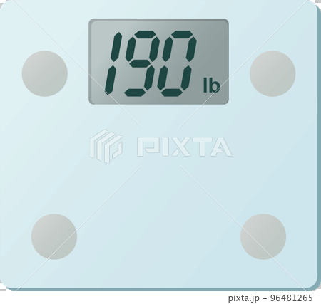 デジタル体重計190lb表示のベクターイラスト 96481265