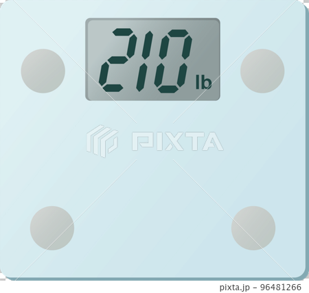 デジタル体重計210lb表示のベクターイラスト 96481266