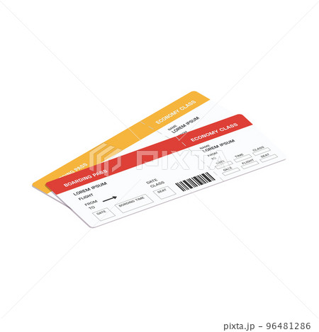 Plane Tickets Icon 96481286