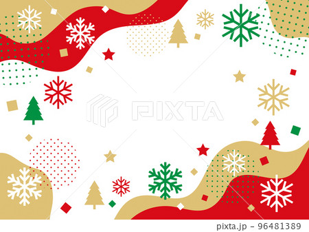 おしゃれなクリスマスの背景フレーム 96481389
