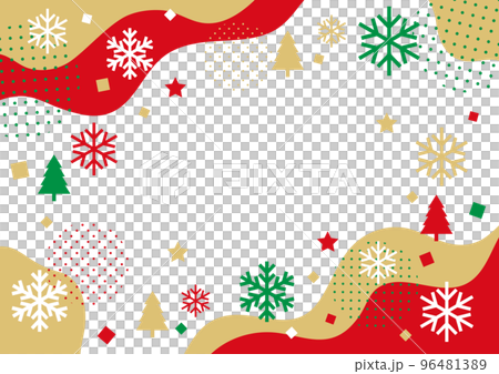 おしゃれなクリスマスの背景フレーム 96481389