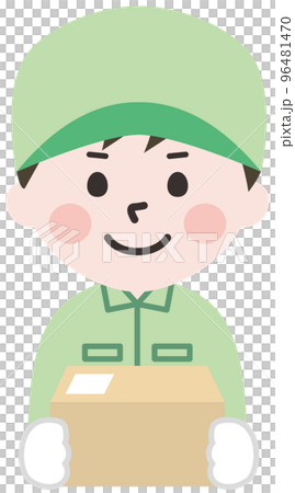 Delivery man male with baggage Delivery man male with baggage 96481470