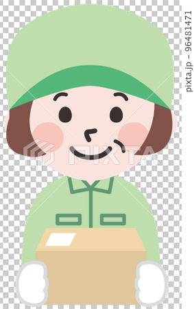 Delivery senior woman with package Delivery senior woman with package 96481471