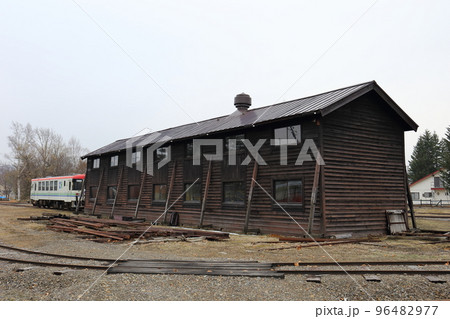 北海道　陸別　ふるさと銀河線りくべつ鉄道　陸別駅構内 96482977