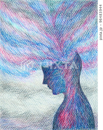 human head spiritual energy bipolar disorder mind mental health feel psychology abstract body soul art pencil color illustration design hand drawing symbol human head spiritual energy bipolar disorder mind mental health feel psychology abstract body soul art pencil color illustration design hand drawing symbol 96483944