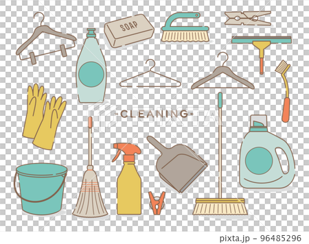 Illustration of cleaning goods Illustration of cleaning goods 96485296