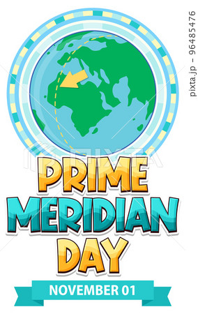 Prime Meridian Day Logo Concept 96485476