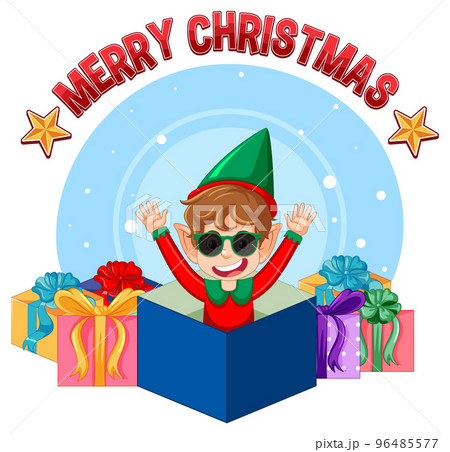 Merry Christmas sign icon cartoon 96485577
