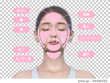 女性が改善したい顔脱毛の施術部位 ナチュラルな日本人3Dモデル女性のイラスト 女性が改善したい顔脱毛の施術部位 ナチュラルな日本人3Dモデル女性のイラスト 96486268