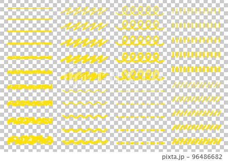 Various line sets of crayon materials 96486682
