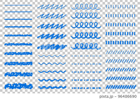 Various line sets of crayon materials Various line sets of crayon materials 96486690