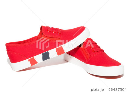 shoes on a white background shoes on a white background 96487504