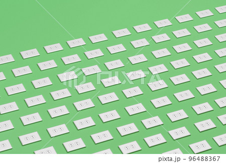 Electric Socket on green background 96488367