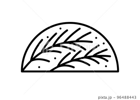 Hand drawn winter vector fir branches in constructor half round frame. Christmas advent composition illustration logo for greeting card, web design isolated holiday 96488443
