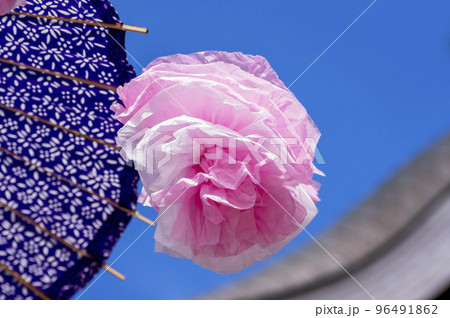 くり祭　傘　花飾り　日本傘　神楽　江戸の里神楽　大國魂神社　栗の露店販売 96491862
