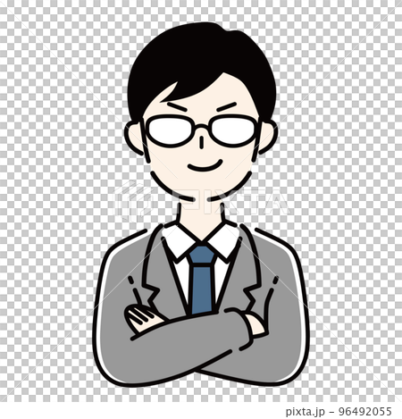 ドヤる　ドヤ顔　ビジネスマン 96492055