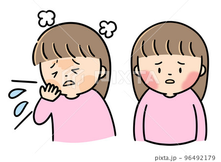 りんご病の症状　子供（女子） 96492179