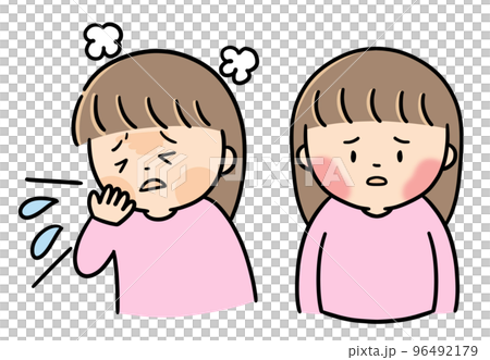 りんご病の症状　子供（女子） 96492179