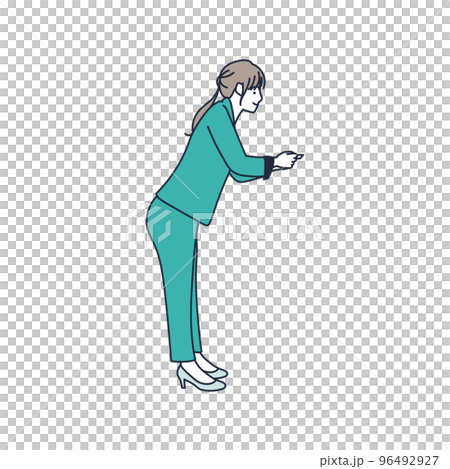 商務禮儀與名片交換插圖素材 商務禮儀與名片交換插圖素材 96492927