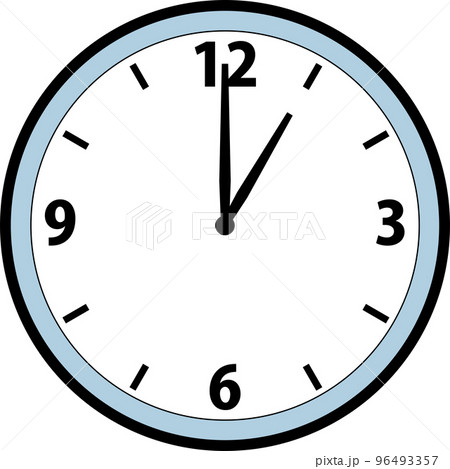 シンプルな1時の針時計のイラストのイラスト素材 [96493357] - PIXTA