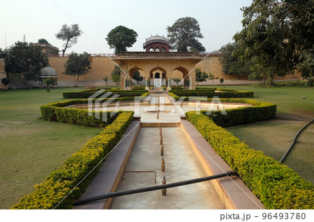 Beautiful gardens in Amber Fort, Jaipur, Rajasthan, India Beautiful gardens in Amber Fort, Jaipur, Rajasthan, India 96493780