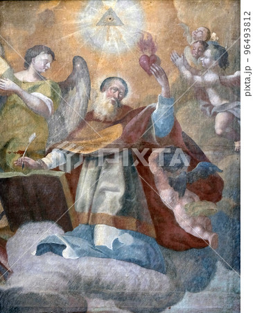 Saint Augustine altarpiece in the church of Saint Leonard of Noblac in Kotari, Croatia Saint Augustine altarpiece in the church of Saint Leonard of Noblac in Kotari, Croatia 96493812