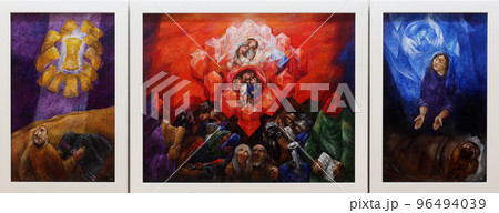 High altar by Sieger Koder in St. Joseph's Church in Bad Urach, Germany 96494039