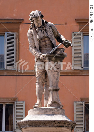 Monument of Luigi Galvani, Italian physician, physicist and philosopher in Bologna, Italy 96494201