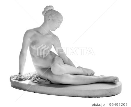 Ancient statue. Nymph with a Scorpion sculpture of Lorenzo Bartolini in the State Hermitage Museum. Masterpiece isolated photo with clipping path Ancient statue. Nymph with a Scorpion sculpture of Lorenzo Bartolini in the State Hermitage Museum. Masterpiece isolated photo with clipping path 96495205