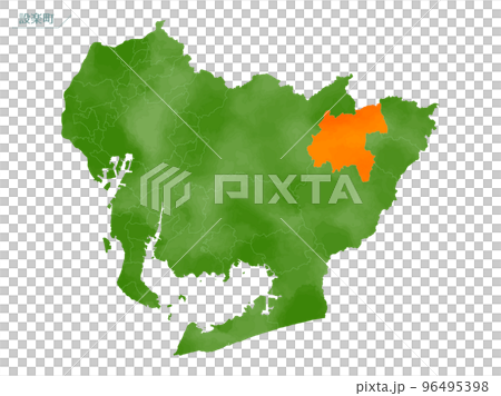 水彩風の地図 設楽町 水彩風の地図 設楽町 96495398