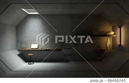 Underground prison or storm tunnel concept interior Underground prison or storm tunnel concept interior 96498245
