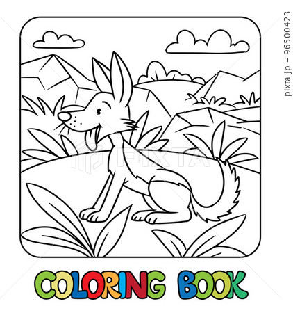 Jakal. Animals ABC coloring book for kids 96500423