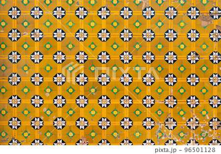 Traditional portuguese tile Azulejo wall 96501128